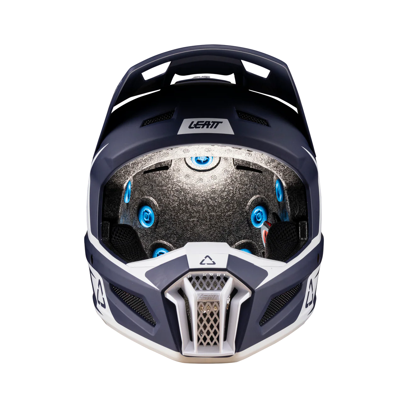CASCO DE MOTO LEATT 3.5 PARA NIÑOS MÁS ANTIPARRAS 2.5 KIT JUNIOR AZUL