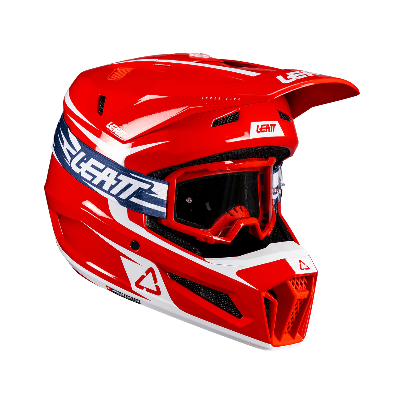 CASCO DE MOTO LEATT 3.5 MÁS ANTIPARRAS 3.5 KIT ROJO