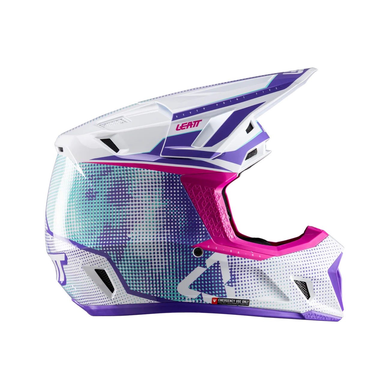 CASCO DE MOTO LEATT 7.5 MÁS ANTIPARRAS 4.5 KIT MORADO