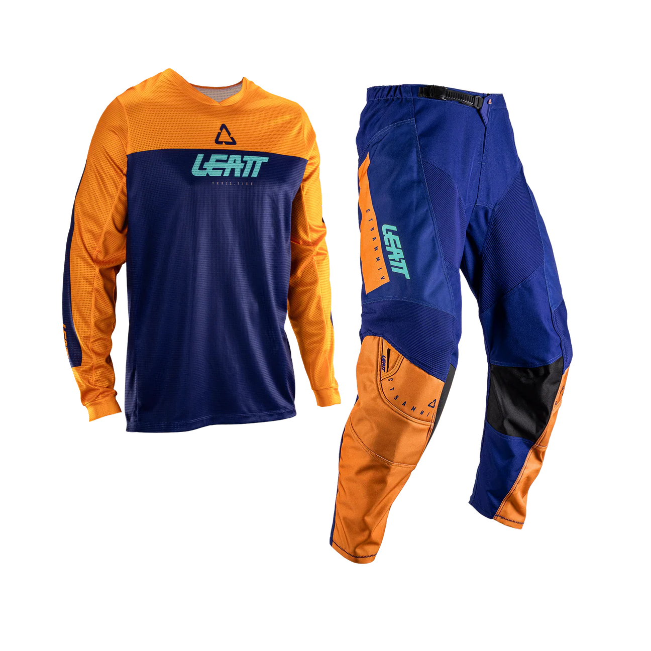 JERSEY MÁS PANTALÓN LEATT PARA MOTO 3.5 RIDE KIT NARANJO