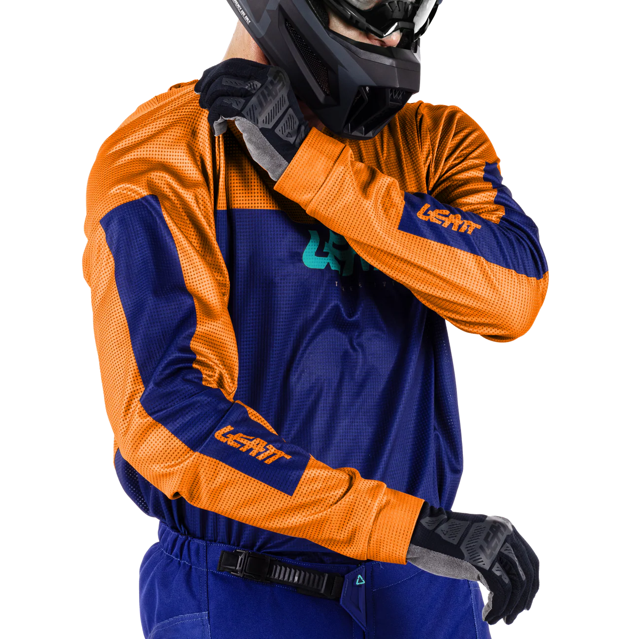 JERSEY MÁS PANTALÓN LEATT PARA MOTO 3.5 RIDE KIT NARANJO