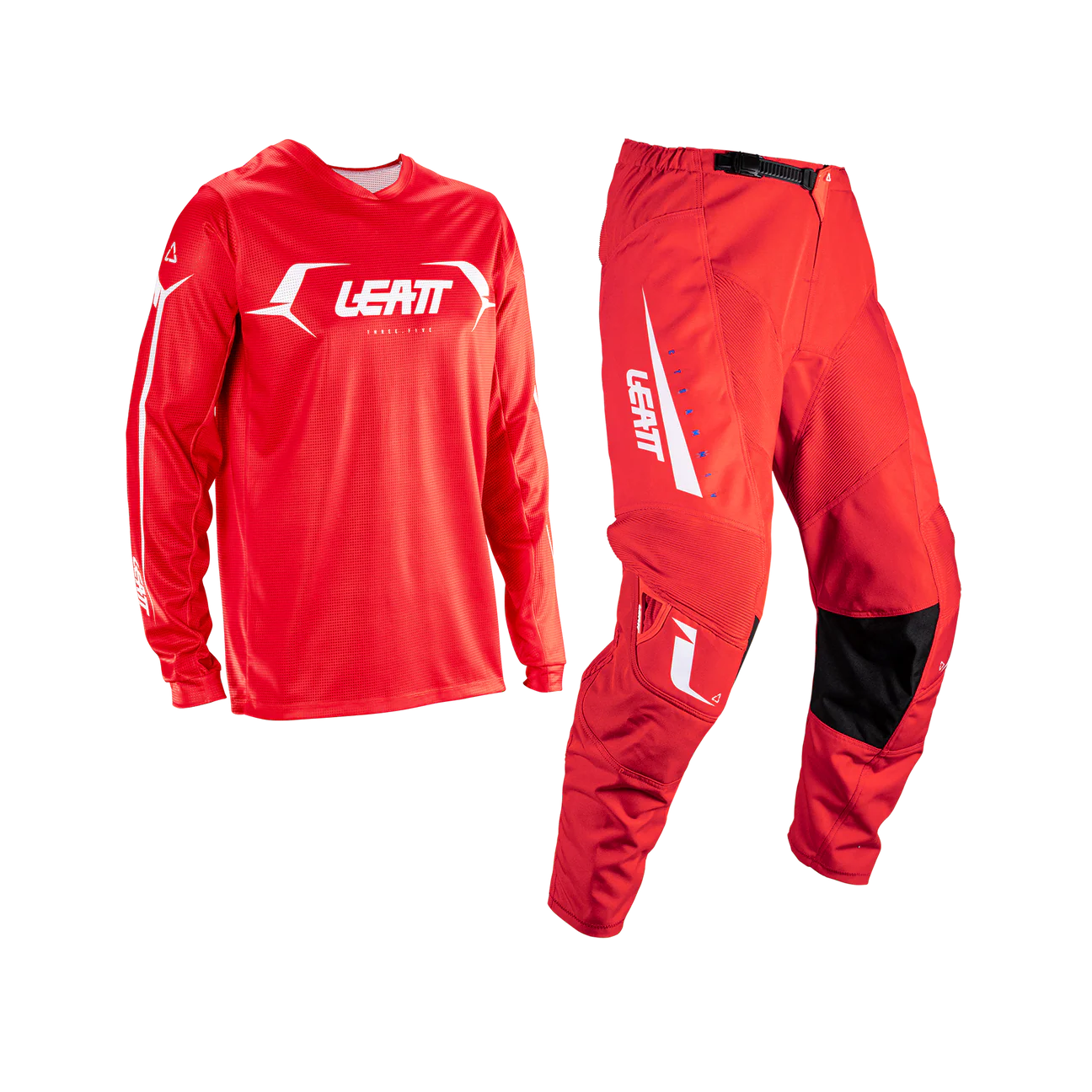 JERSEY MÁS PANTALÓN LEATT PARA MOTO 3.5 RIDE KIT ROJO