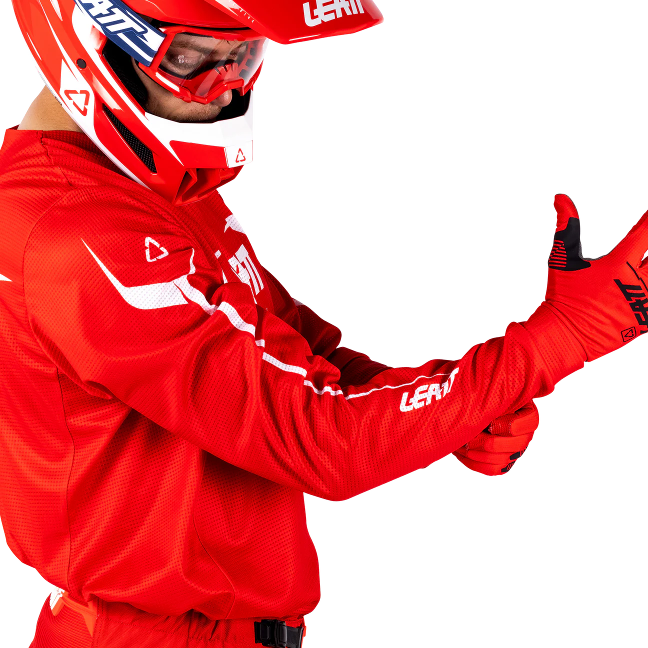 JERSEY MÁS PANTALÓN LEATT PARA MOTO 3.5 RIDE KIT ROJO