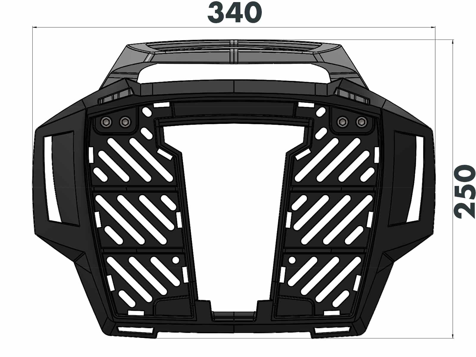 SOPORTE TOPCASE PARA HONDA CRF 1100 L AFRICA TWIN (2019-2021) NEGRO HEPCO & BECKER