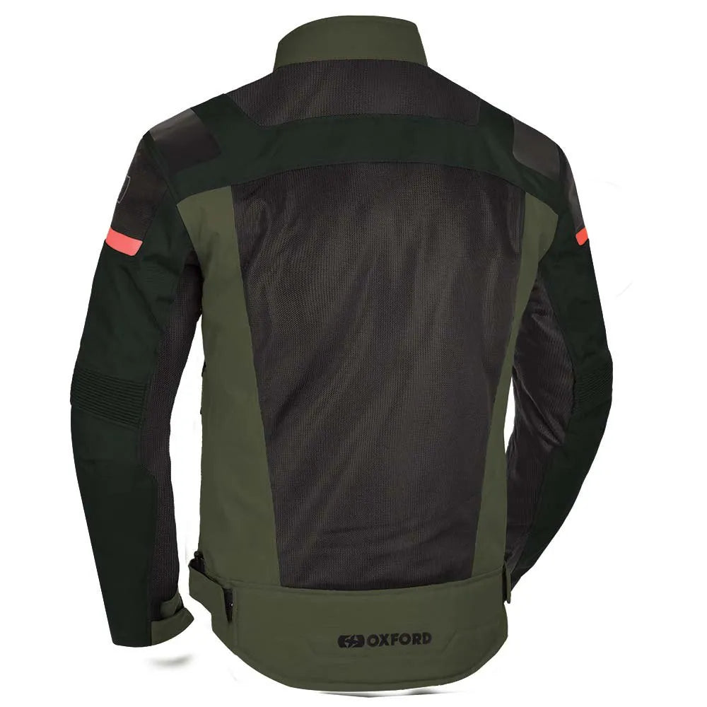 CHAQUETA DE MOTO OXFORD DAKAR D2D AIR GREEN IMPERMEABLE
