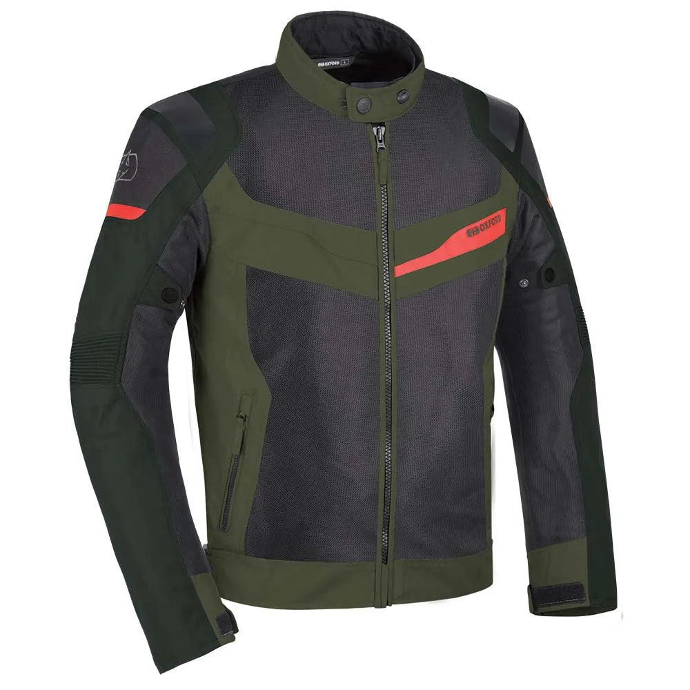 CHAQUETA DE MOTO OXFORD DAKAR D2D AIR GREEN IMPERMEABLE
