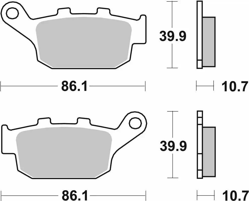 SBS 881LS Rear Brake Pads for Motorcycle