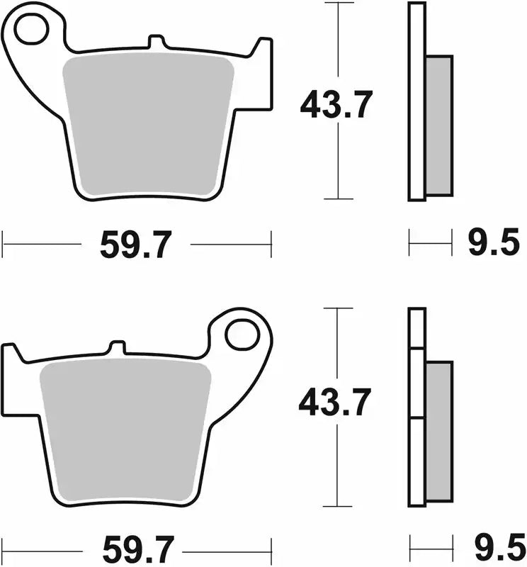 SBS 881LS Rear Brake Pads for Motorcycle