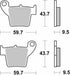 PASTILLAS DE FRENO TRASERAS PARA MOTO SBS 777RSI
