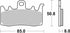 SBS 700HS MOTORCYCLE FRONT BRAKE PADS