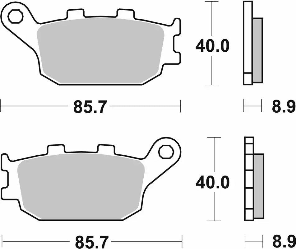 PASTILLAS DE FRENO TRASERAS PARA MOTO | SBS 657LS