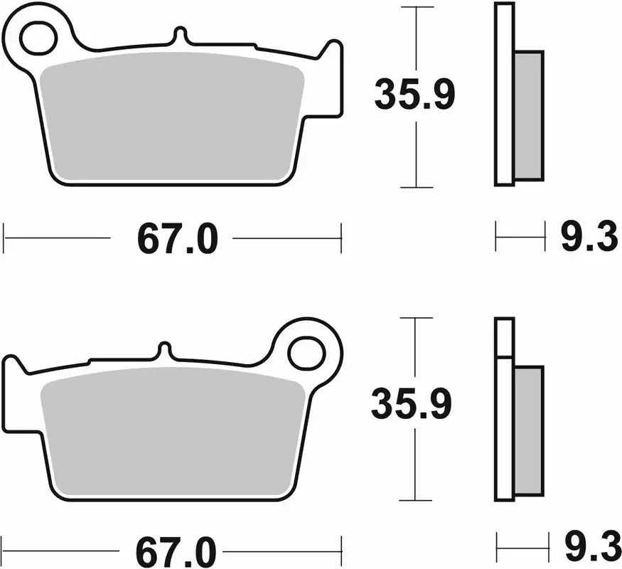 PASTILLAS DE FRENO TRASERAS PARA MOTO | SBS 790RSI