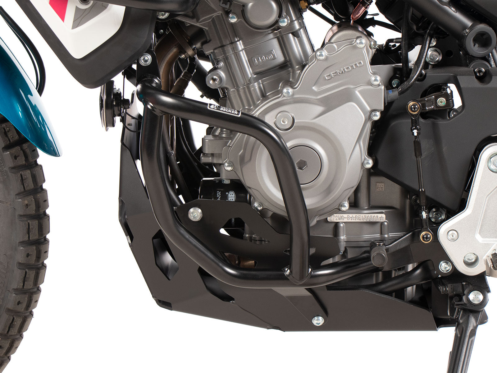 CUBRE CARTER PARA CF MOTO 450 MT (2024-) NEGRA HEPCO & BECKER