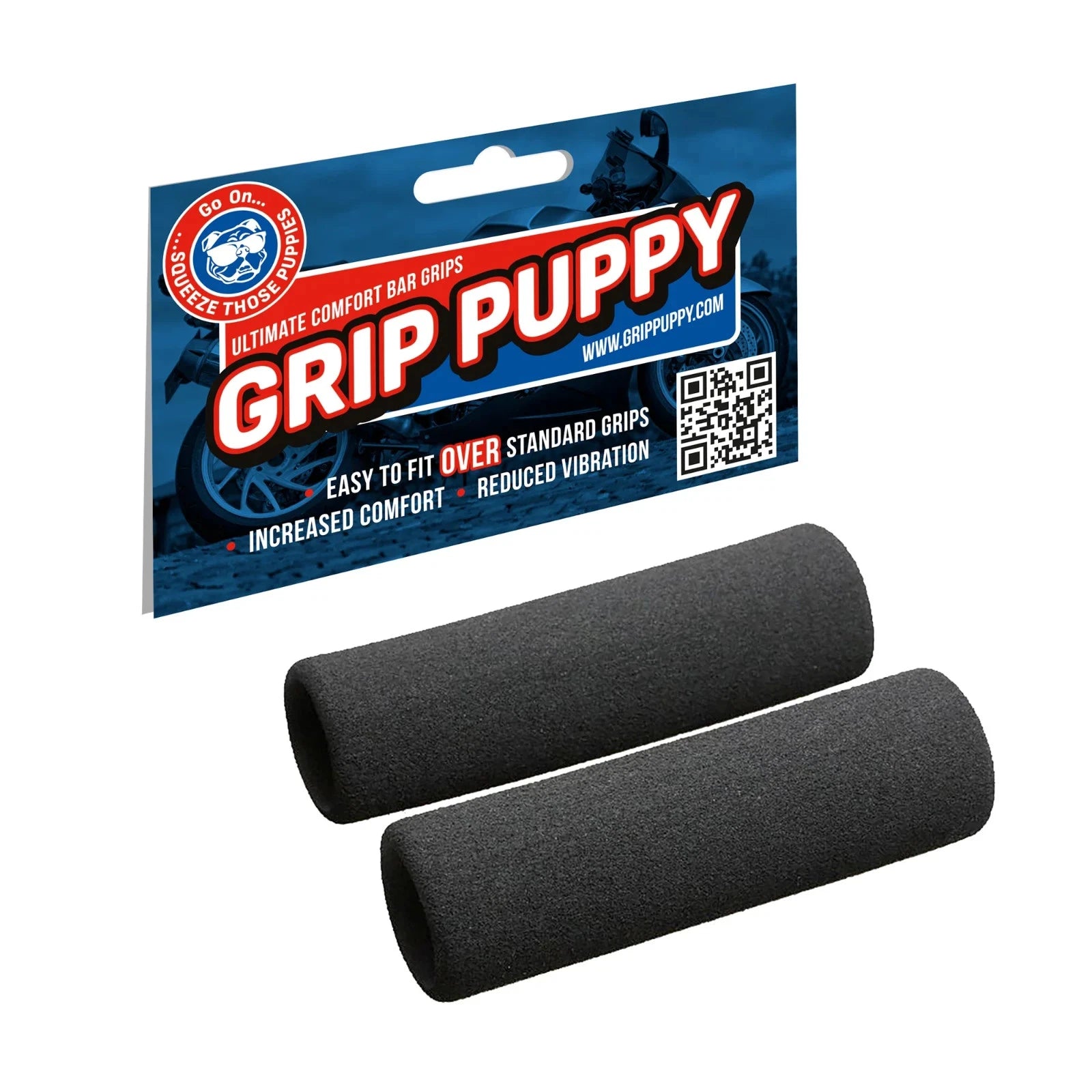PUÑOS ANTIVIBRACIÓN PARA MOTO GRIP PUPPY NEGROS