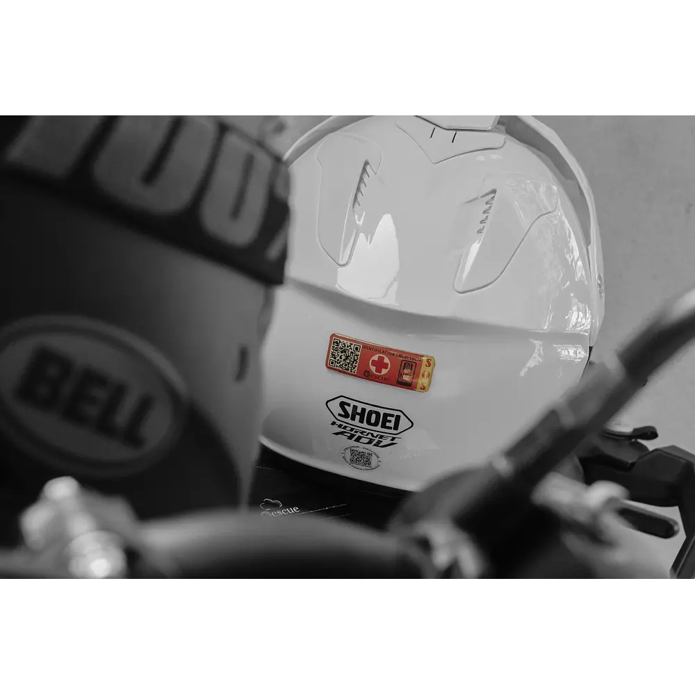 SET IDENTIFICACIÓN EMERGENCIA QRESCUE 2 UNIDADES (GRIS/AMARILLO)