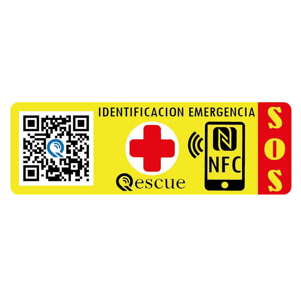 IDENTIFICACIÓN EMERGENCUA QRESCUE 1 UNIDAD