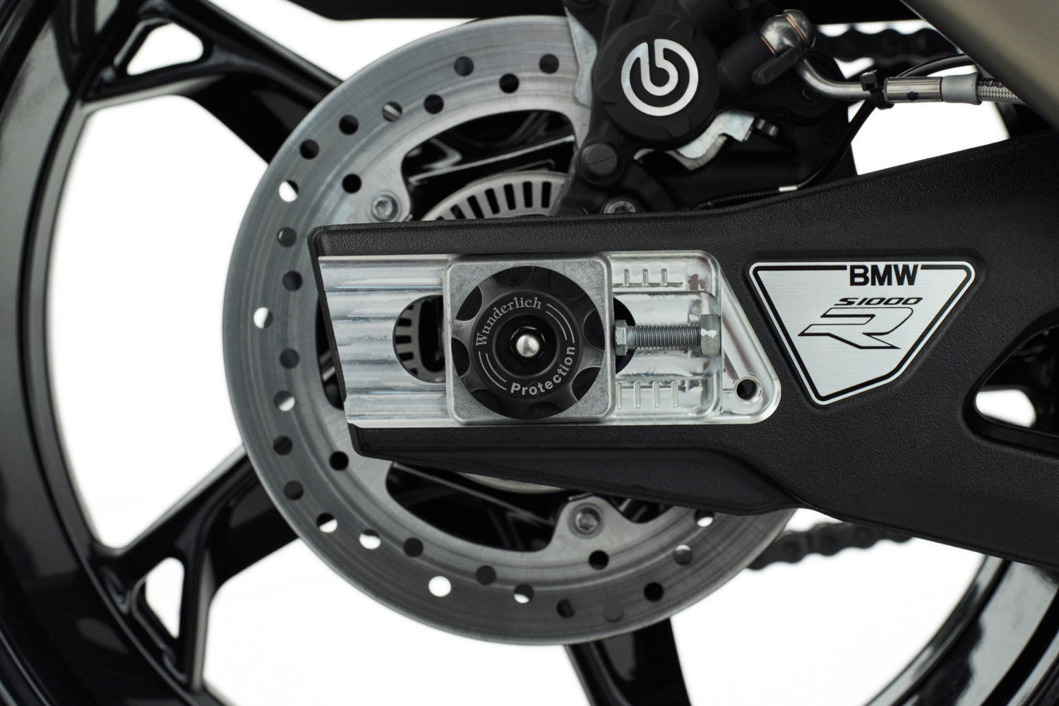 TOPE ANTICAÍDAS PARA RUEDA TRASERA BMW F 900 GS / ADV / F 850 GS / F 750 GS / S 1000 R / XR / RR  WUNDERLICH DOUBLESHOCK NEGRO